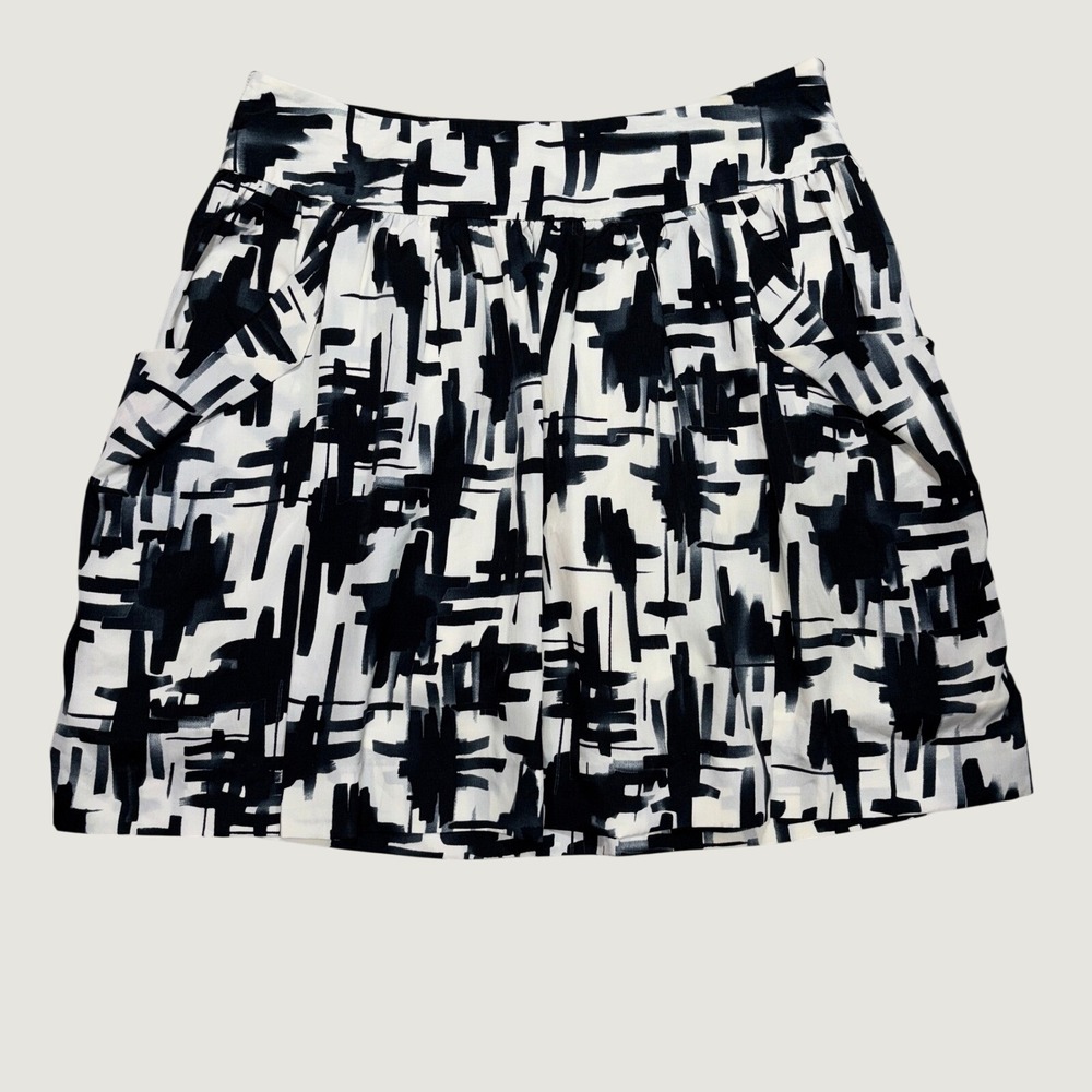The Limited A-Line Skirt Womens M‎ Geometric Pleated Pockets Lined